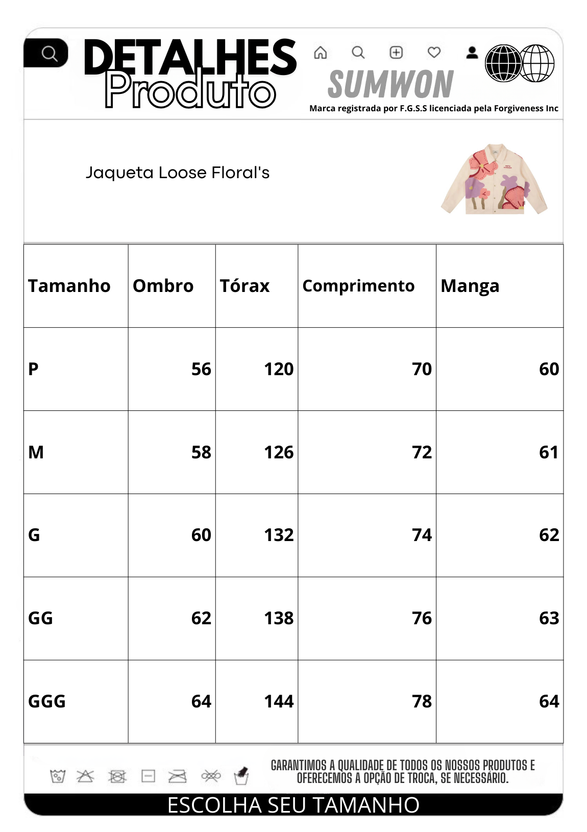 Jaqueta Loose Floral's