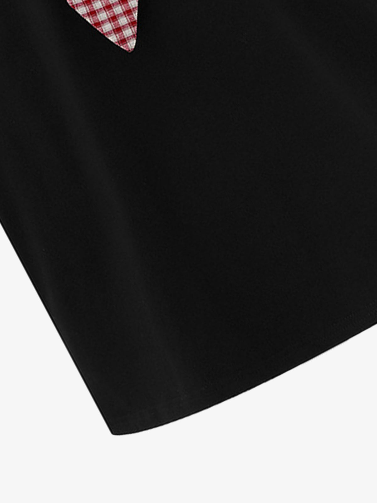 Street Plaid Tie Short Sleeve T-Shirt