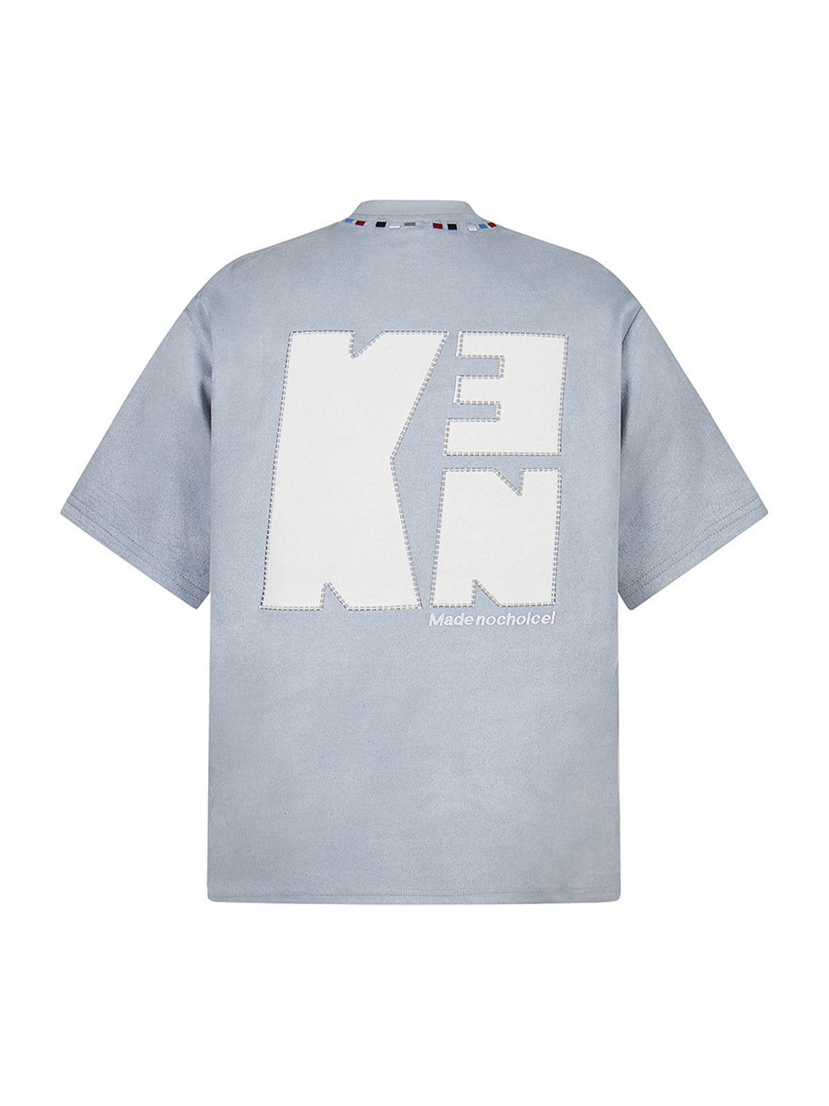 Embroidered Neckline Oversized T-Shirt