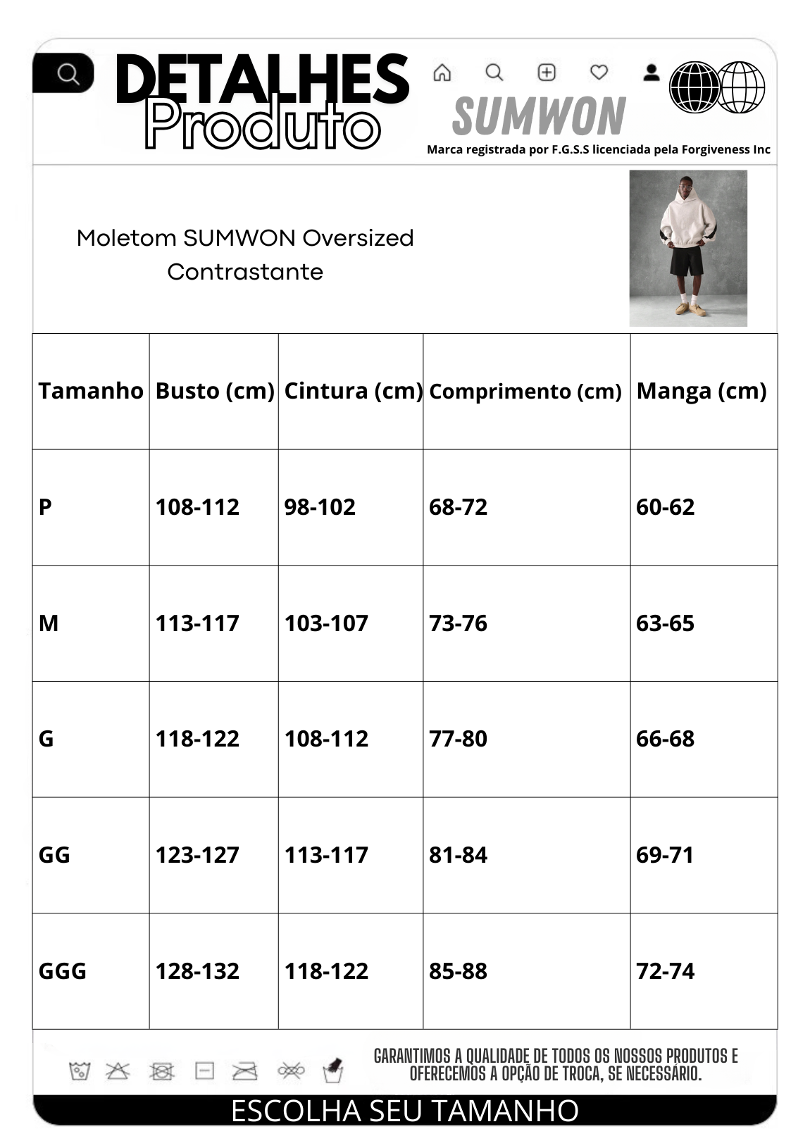 Moletom SMWN Oversized Contrastante