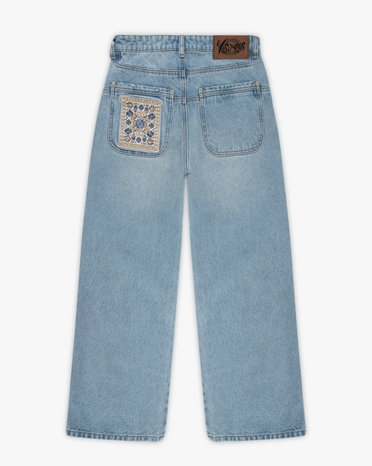 Calça Jeans Blue Rug Patchwork