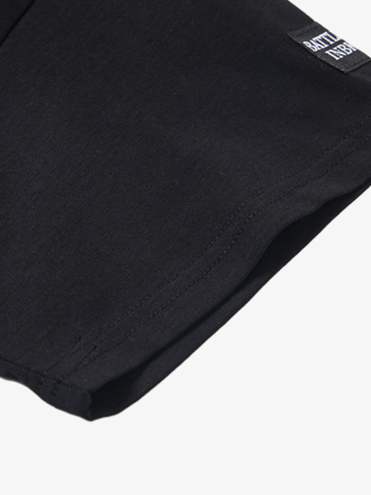 Detachable Badge Hooded Plaid Cape T-shirt