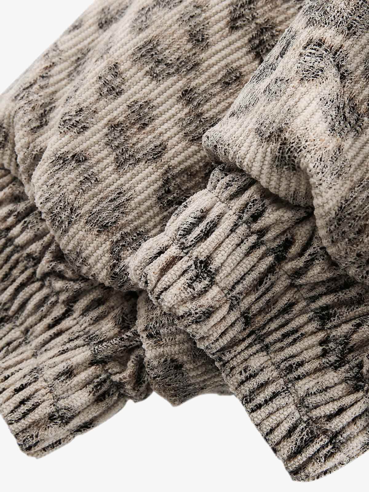 Cheetah Print Mink Fur Hooded Jacket - 2270