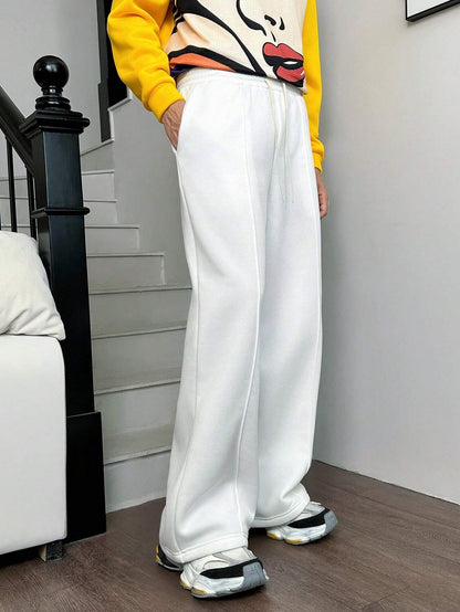 Calça Vintage Oversized Malha Estilo Y2K