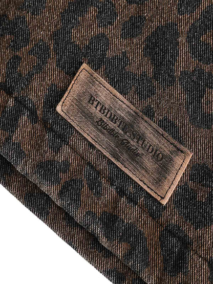 Jaqueta Vintage Washed Cheetah