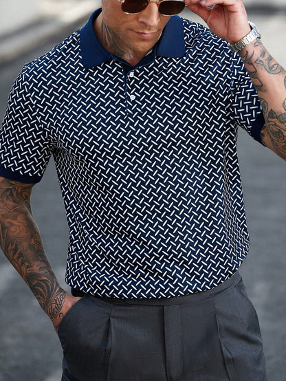 Camisa CasualCool Polo de Manga Curta Detalhada