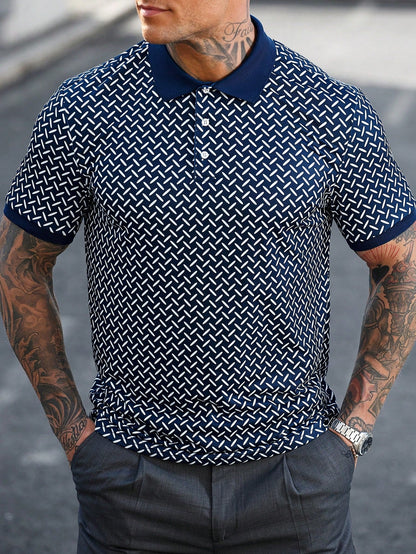 Camisa CasualCool Polo de Manga Curta Detalhada