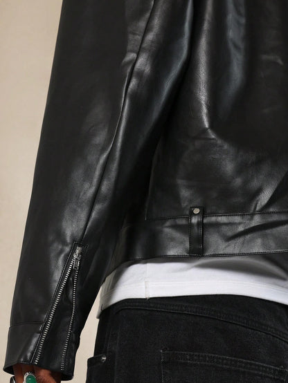 Jaqueta Motor em Couro Sintético