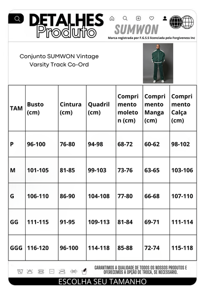 Conjunto Vintage Varsity Track Co-Ord