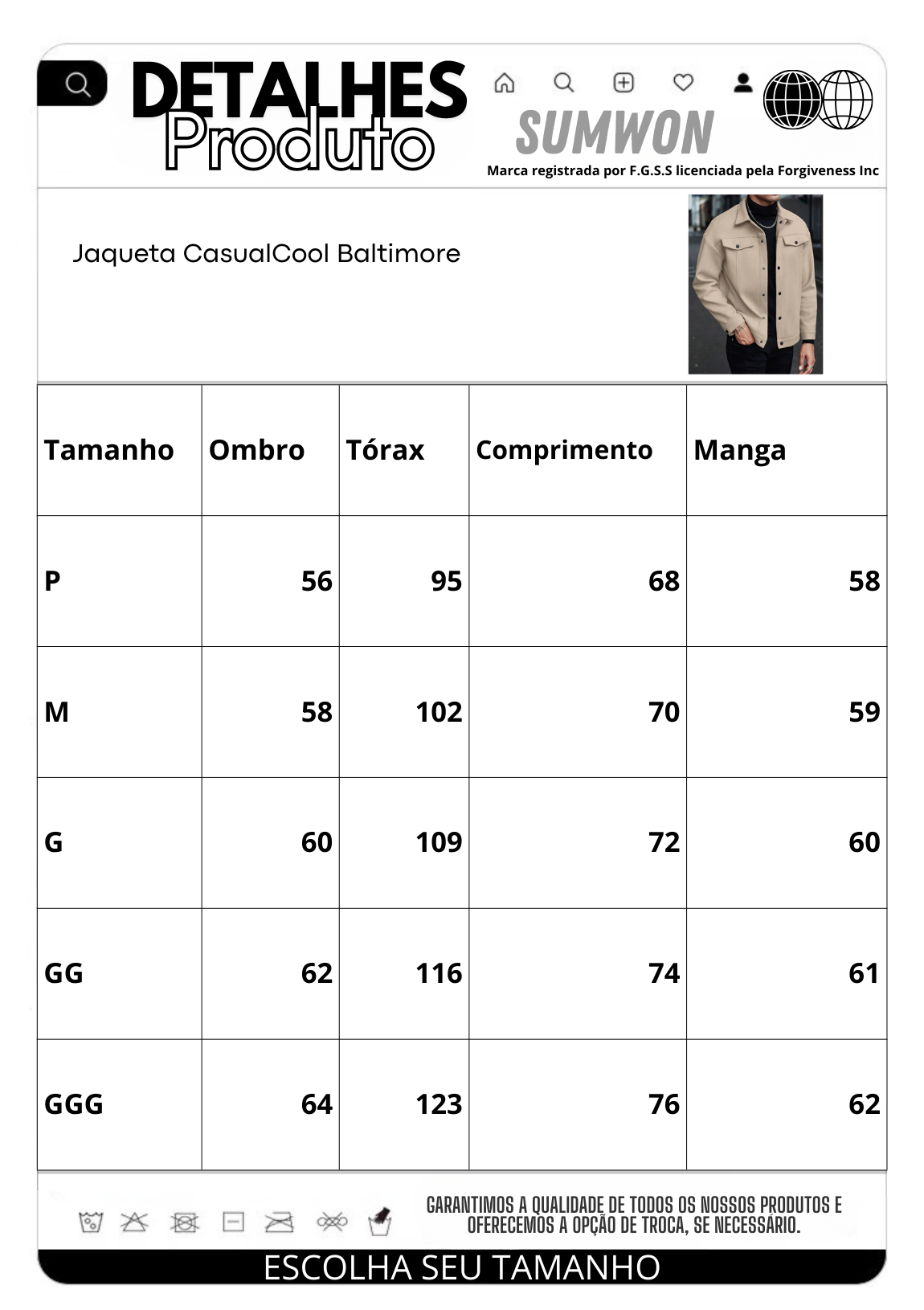 Jaqueta CasualCool Baltimore