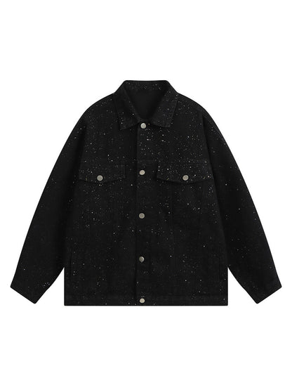 Jaqueta Distressed Sequin galaxy