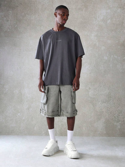 Shorts Cargo Tático Denim