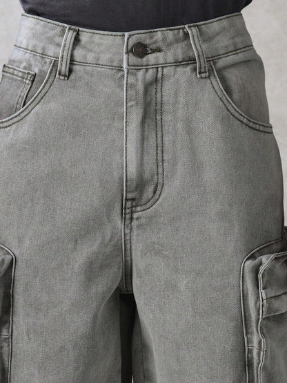 Shorts Cargo Tático Denim