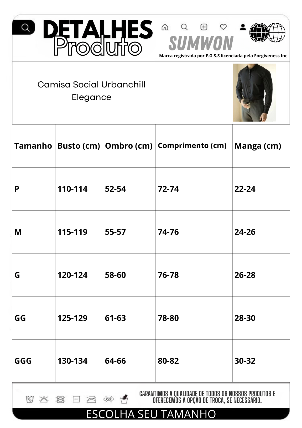 Camisa Social Urbanchill Elegance