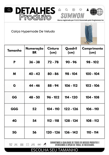 Calça Hypemode De Veludo