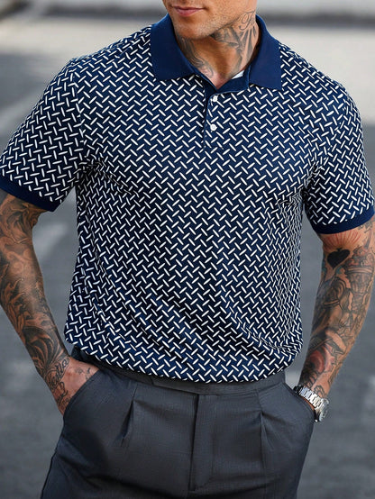 Camisa CasualCool Polo de Manga Curta Detalhada