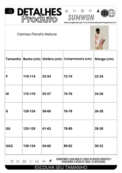 Camisa Floral's Nature