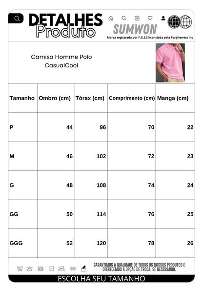Camisa Homme Polo CasualCool
