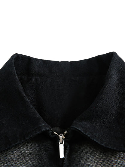 Jaqueta Washed Denim