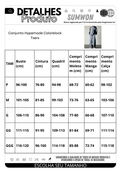 Conjunto Hypemode Colorblock Tsers
