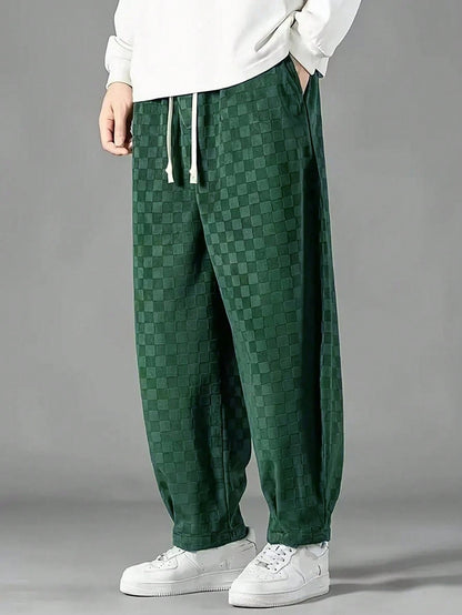 Calça Dauomo de moletom em veludo cotelê