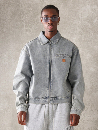 Jaqueta Harrington Denim