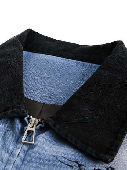 Jaqueta Ripped Graffiti Washed