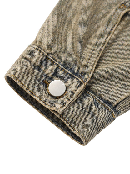 Jaqueta Washed Vintage Letter