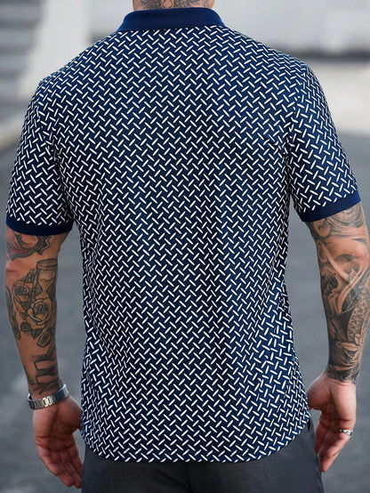 Camisa CasualCool Polo de Manga Curta Detalhada