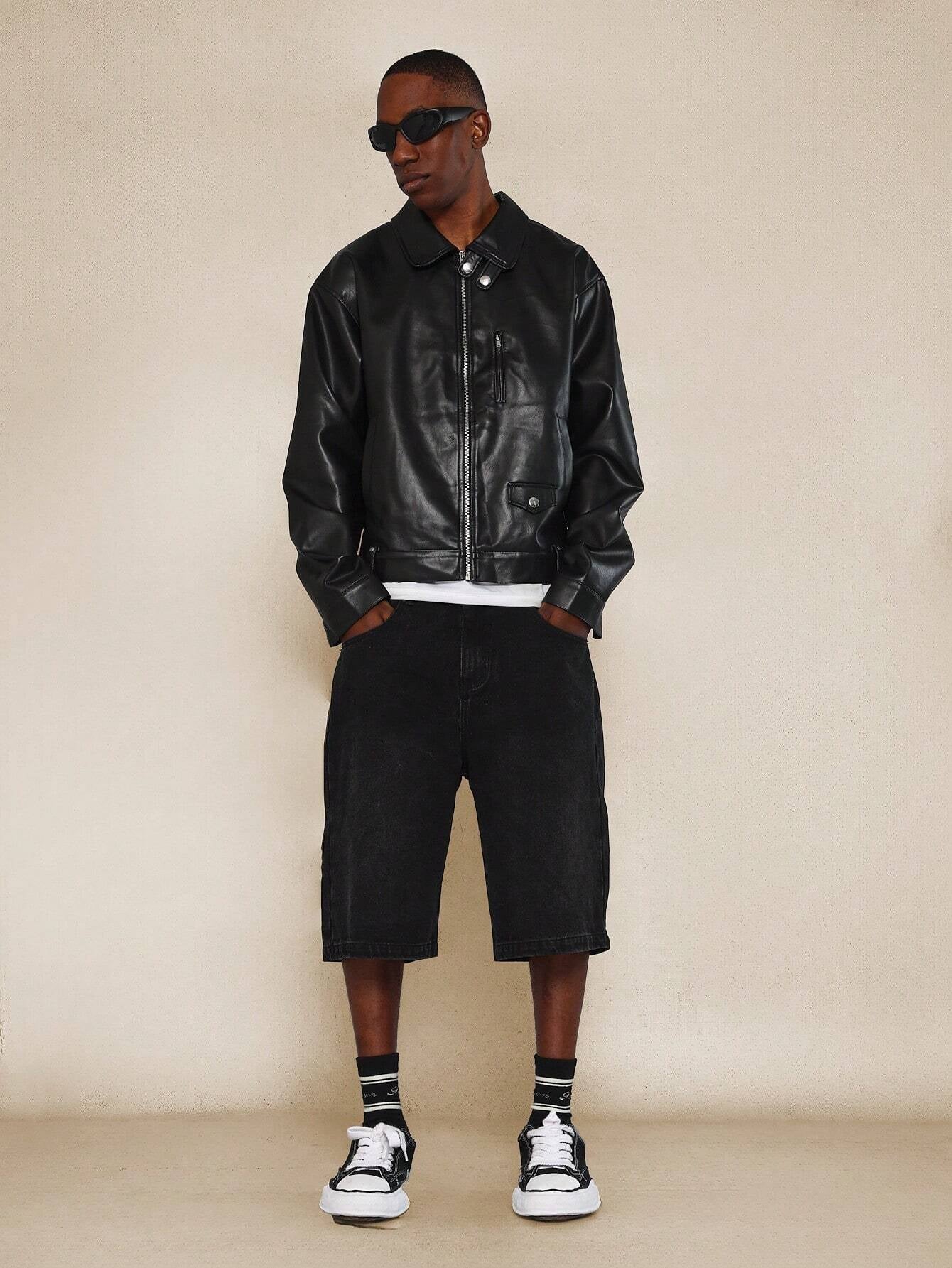 Jaqueta Motor em Couro Sintético