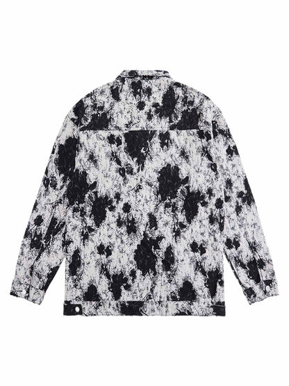 Jaqueta Black And White Contrast Floral