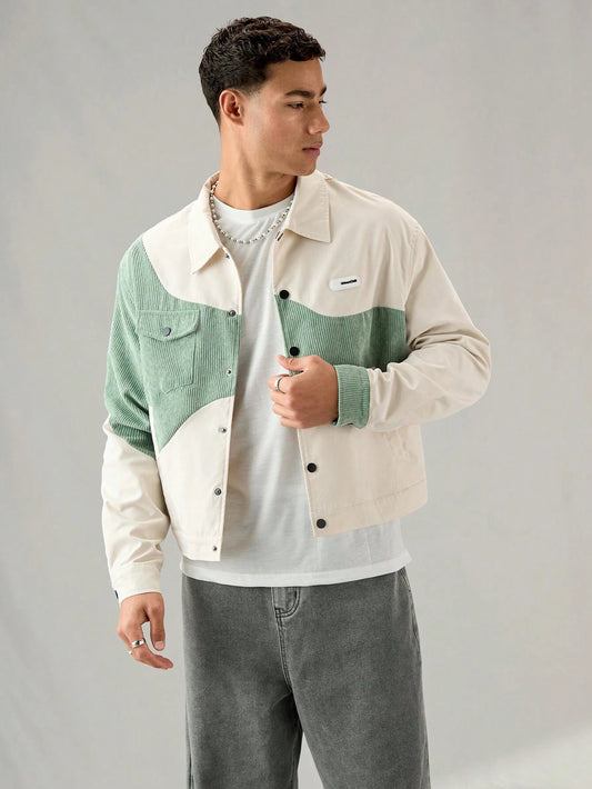 Jaqueta UrbanChill de Corte Folgado em Veludo Cotelê