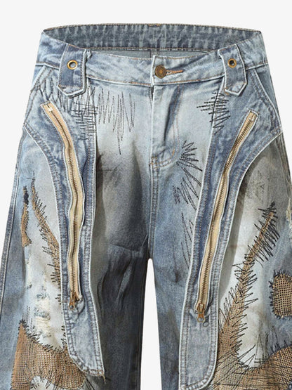 Calça RO Style Washed Barrel Jeans