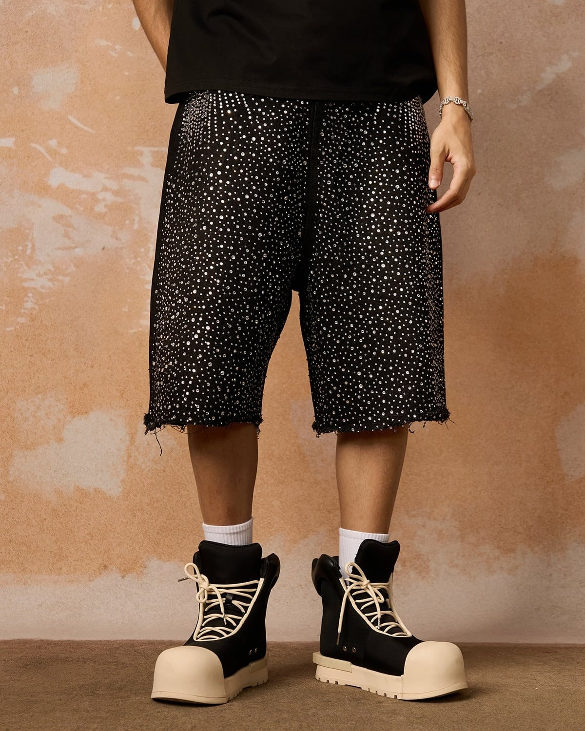 Shorts Stitching Letter Drawstring