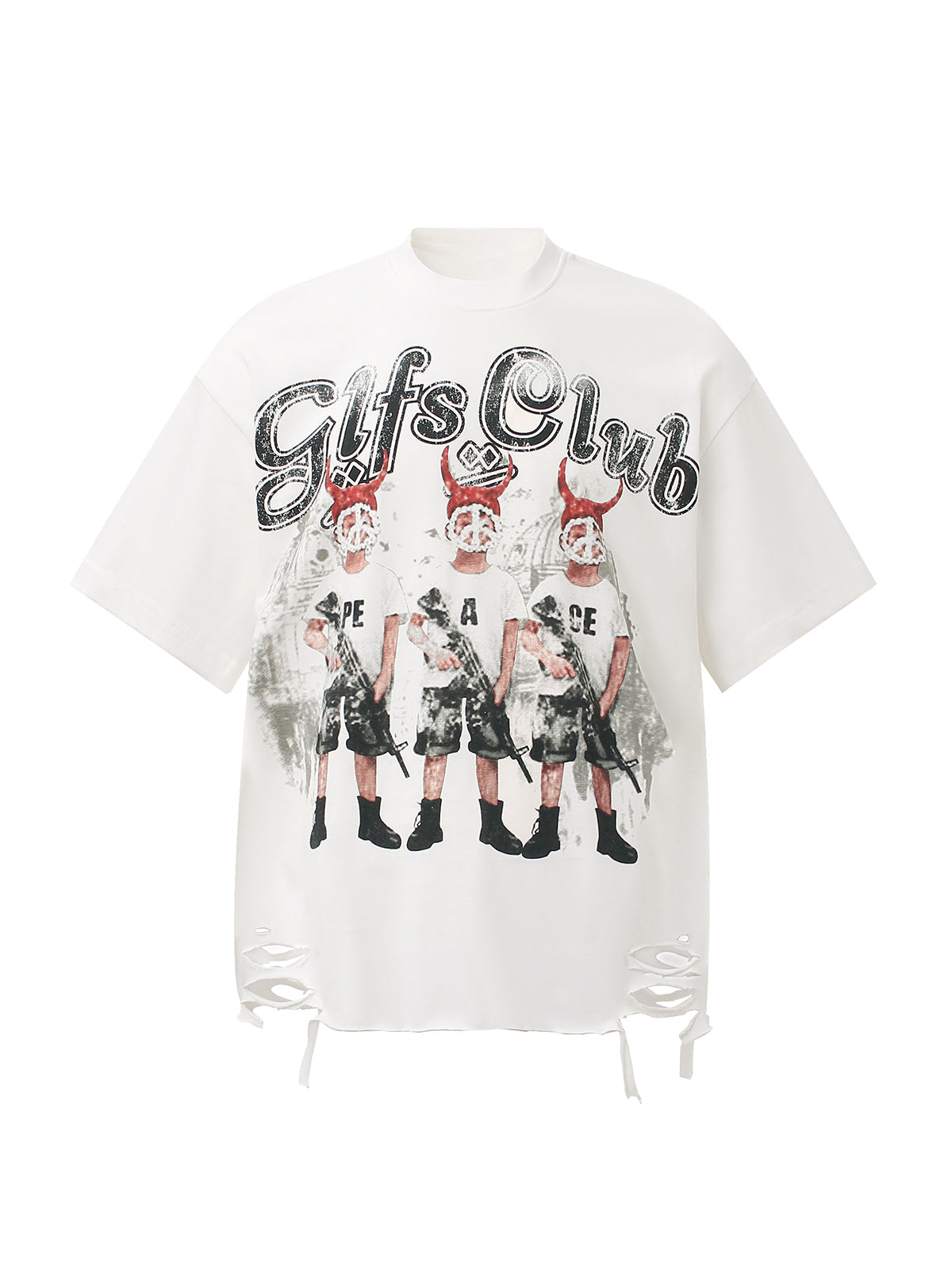 Graffiti Letters Devil Design Graphic T-Shirt