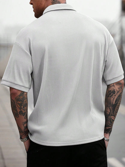 Camisa CasualCool Polo Curta de Abotoamento