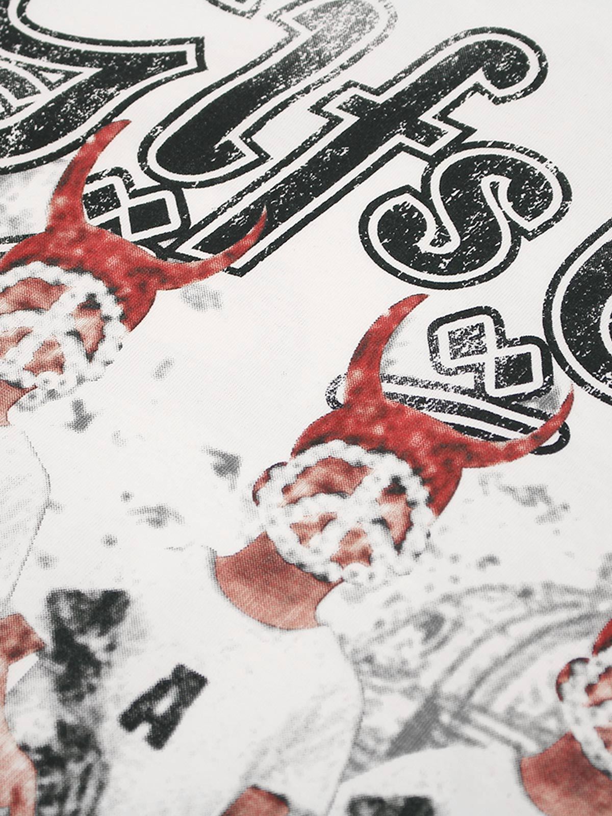 Graffiti Letters Devil Design Graphic T-Shirt