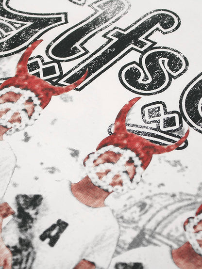 Graffiti Letters Devil Design Graphic T-Shirt