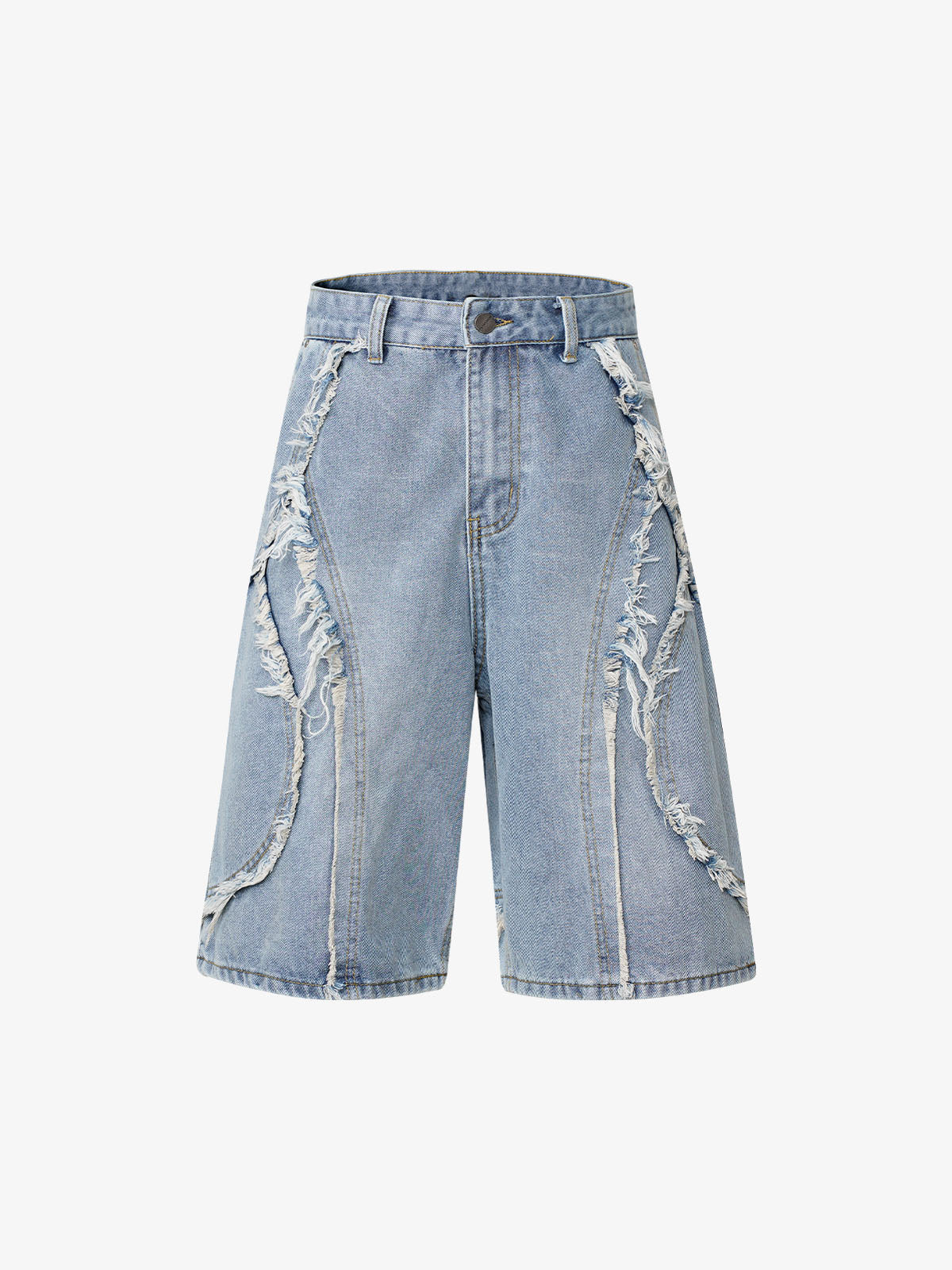 Thesupermade High Street Washed Distressed Denim Shorts - 2100