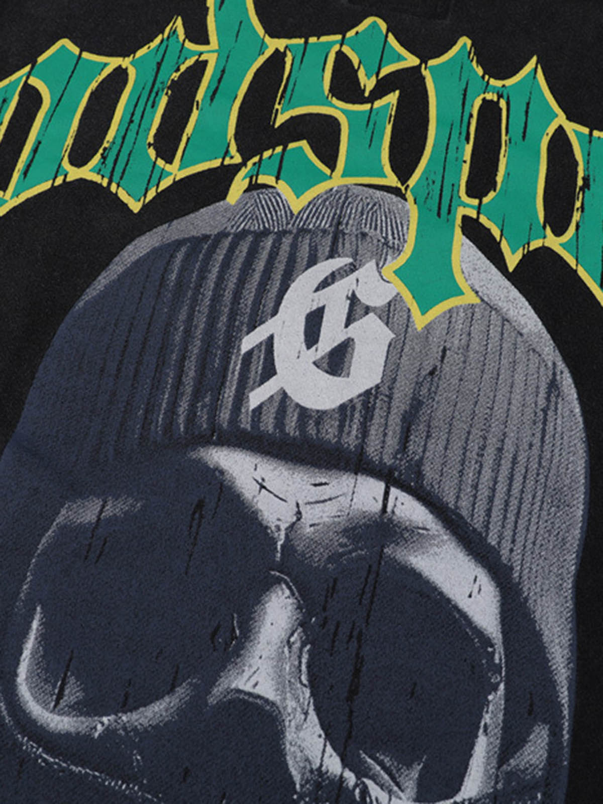 Mask Skull West Coast Hip-Hop Print T-shirt