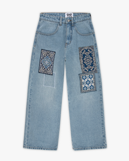 Calça Jeans Blue Rug Patchwork