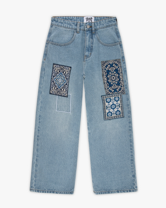 Calça Jeans Blue Rug Patchwork
