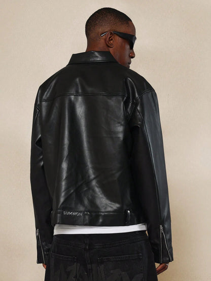 Jaqueta Motor em Couro Sintético