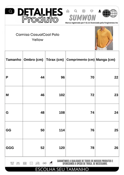 Camisa CasualCool Polo Yellow