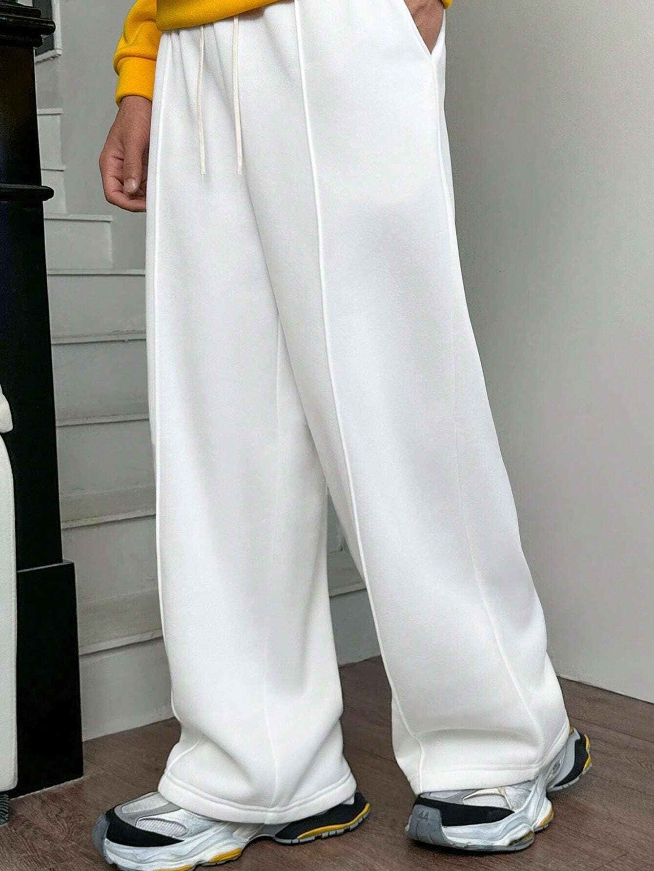 Calça Vintage Oversized Malha Estilo Y2K