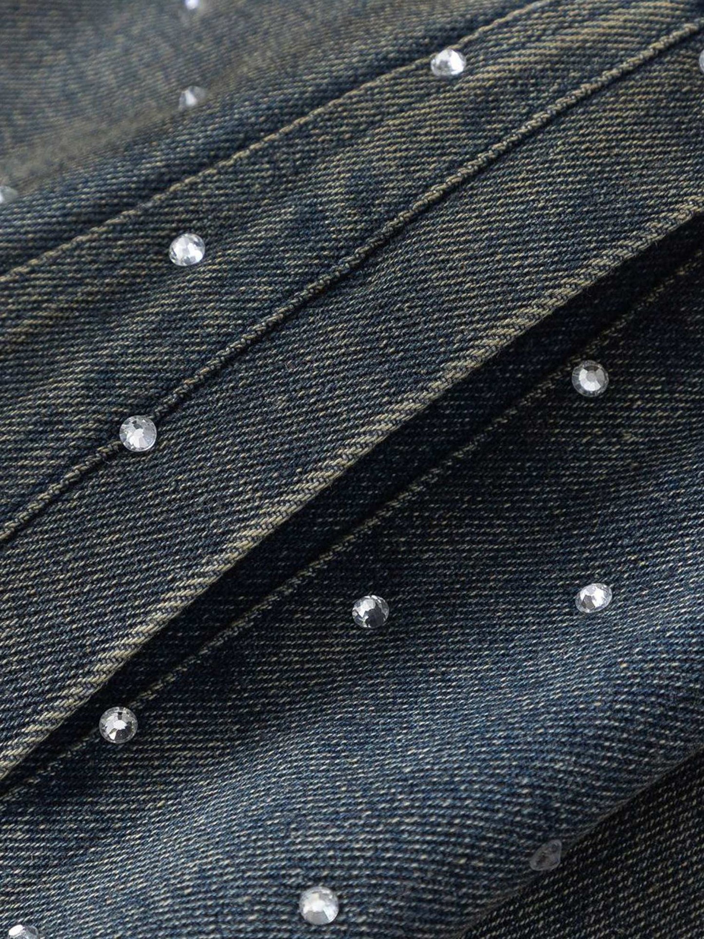 Jaqueta  Beaded Washed Denim