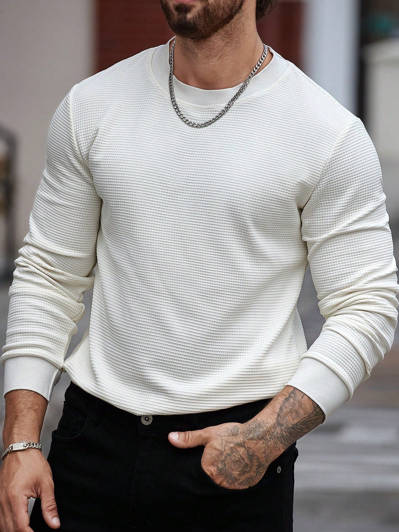 Camiseta CasualCool Luxury Masculina de Manga Longa