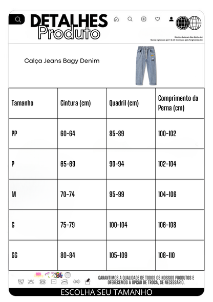 Calça Jeans Bagy Denim