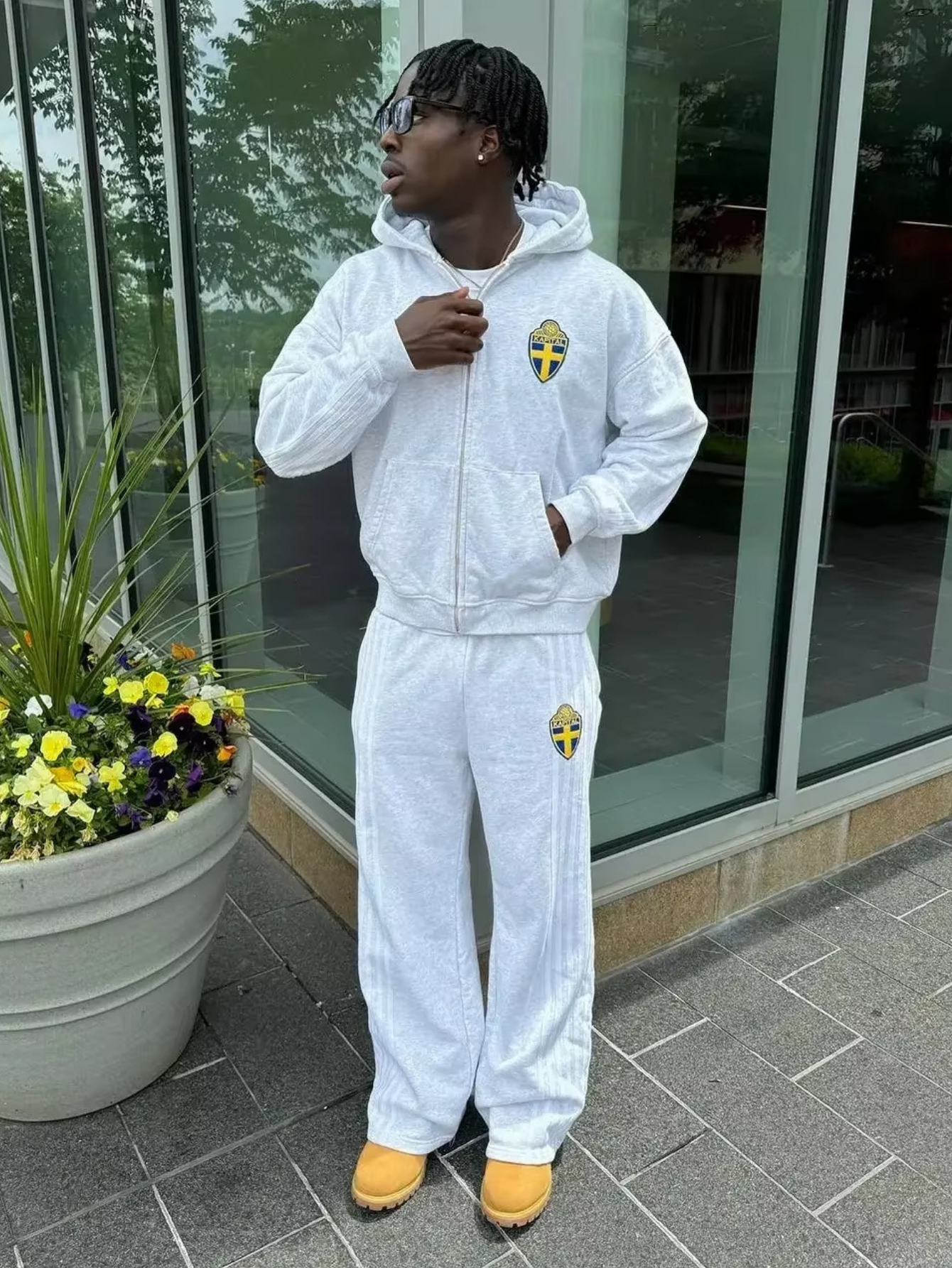 Conjunto Moletom Seleção Sueca de Futebol