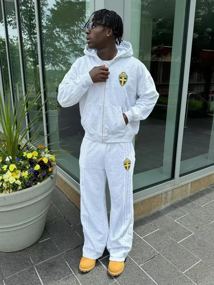 Conjunto Moletom Seleção Sueca de Futebol